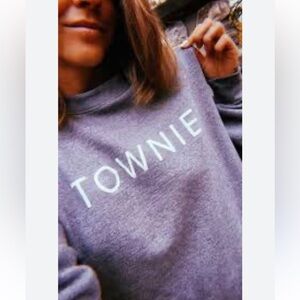 Gray 'TOWNIE' Sweatshirt, heather, yoga, newfie